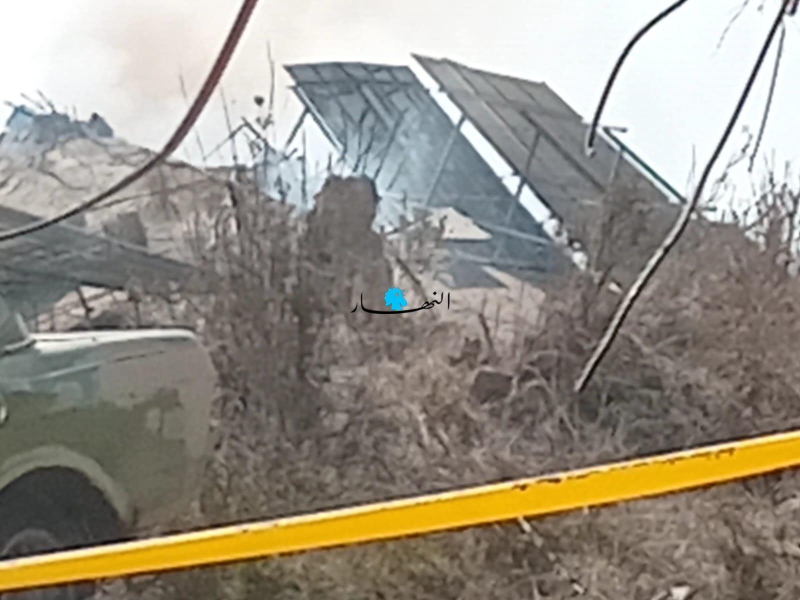 بالصور والفيديو- النهار تعاين الدمار بمحيط المبنى المستهدف في جناتا